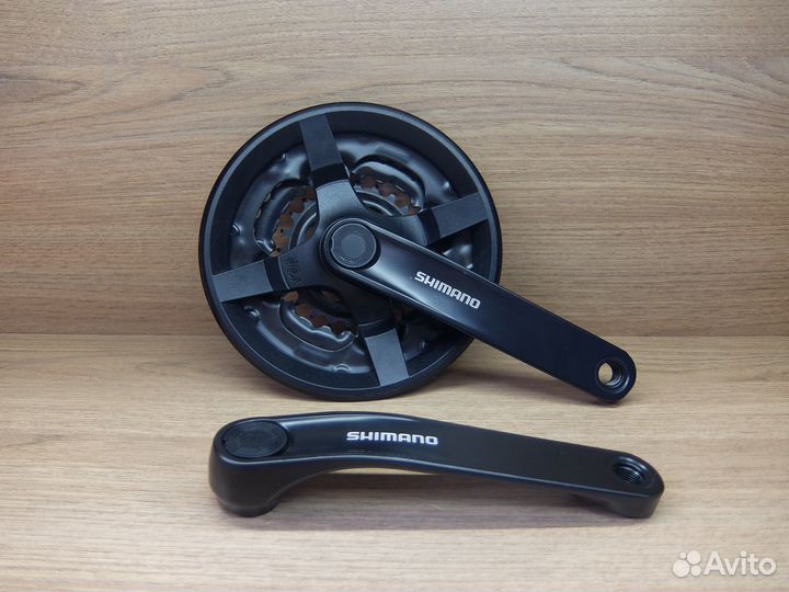 Система 42х34х24Т, Shimano Tourney, шатун алюминий