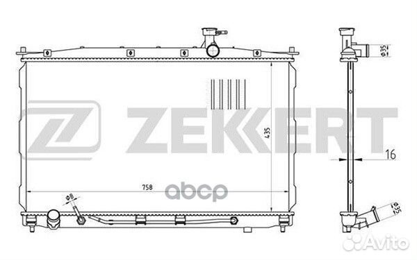 Радиатор охл. дв. Hyundai Santa Fe II 06- mk-14