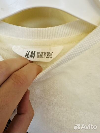 Меховая кофта для девочки H&M 110-116