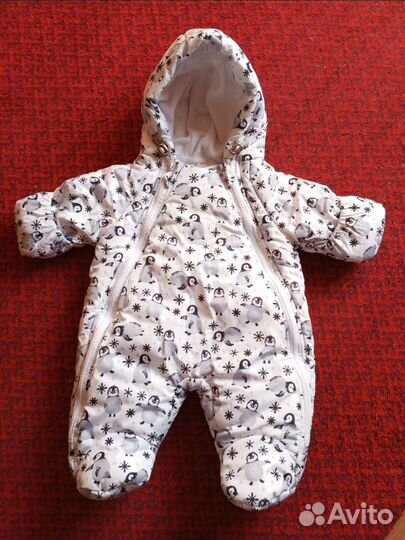 Зимний комбинезон 0-4месяцев