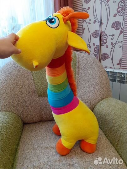 Жираф большой мягкий велюровый 75 см отл.сост