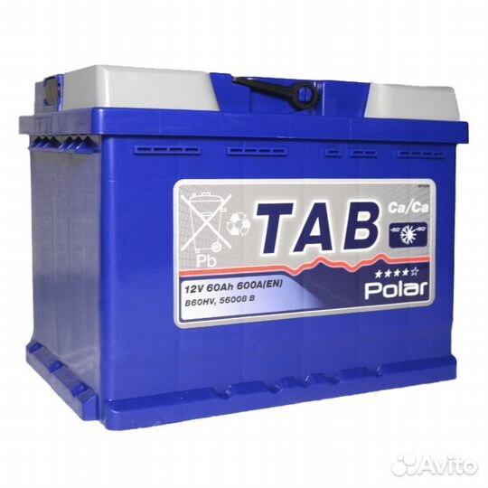 Аккумулятор Tab Polar 60Ah Niva Legend + установка