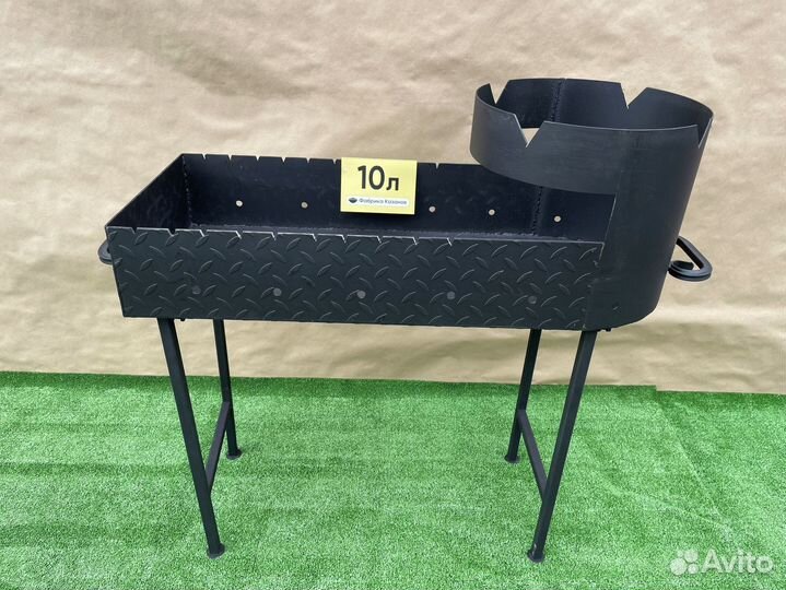 Мангал 3мм с печкой под казан 8-10 литров (новый)