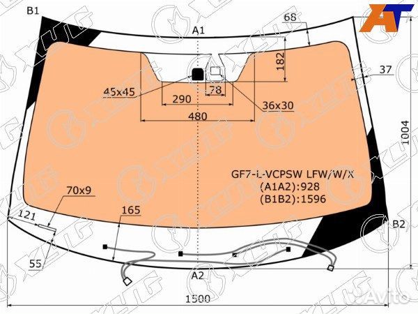 Стекло лобовое infiniti FX50