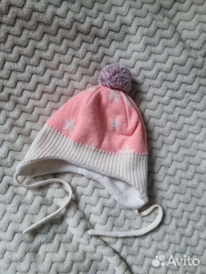 Шапка зимняя для девочки 44 46 розовая
