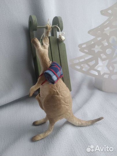 Ватная елочная игрушка