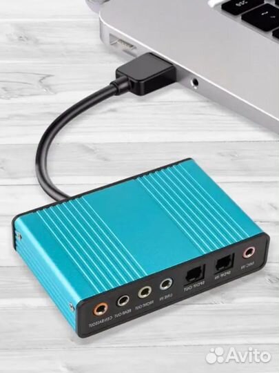 Звуковая карта USB 6-канальная 5,1 оптическая