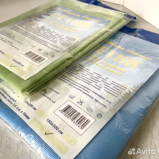 Антимоскитная сетка для окна 75*200 см на липучке