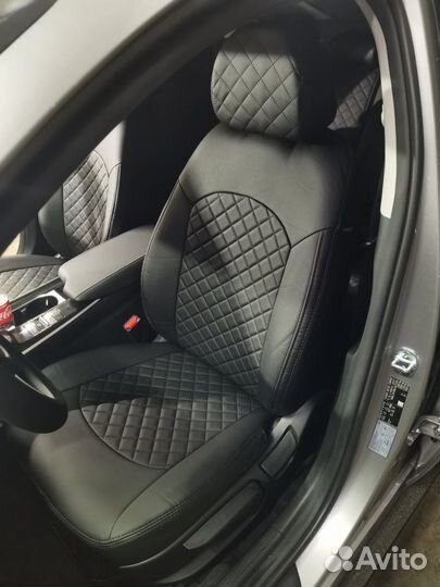 Чехлы из экокожи Ромб на Хендай Соната с 2019г