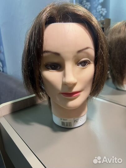 Манекен голова с натуральными волосами