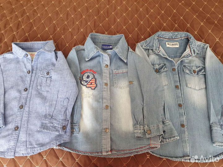 Джинсовая рубашка на мальчика