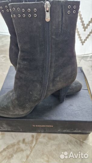 Зимние ботинки женские замша