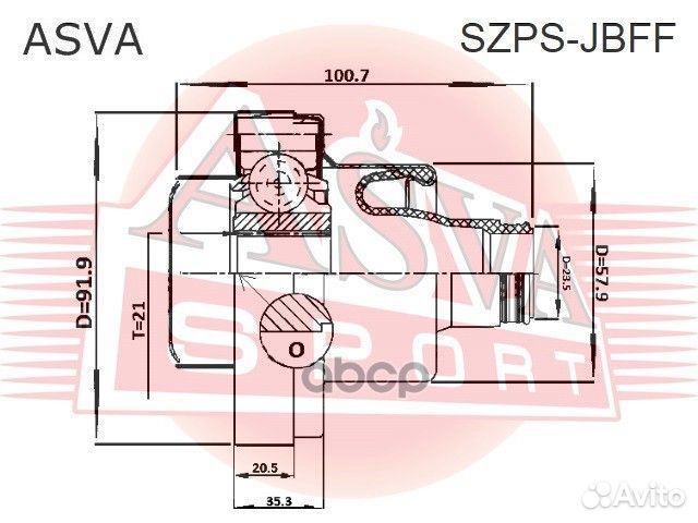 ШРУС карданного вала перед лев 0711-JB416SH