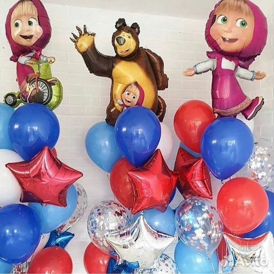 Воздушный шар Маша и Медведь