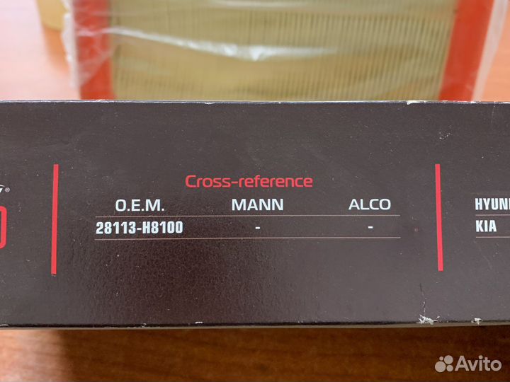 Воздушный фильтр kia, hyundai