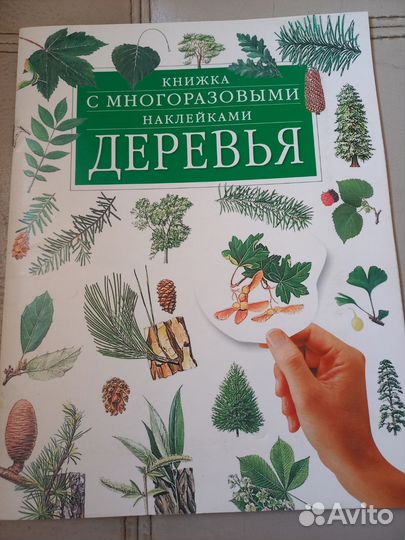 Книга с наклейками, деревья