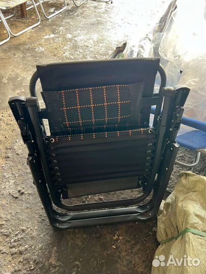 Кресло шезлонг для дачи усиленный 140кг