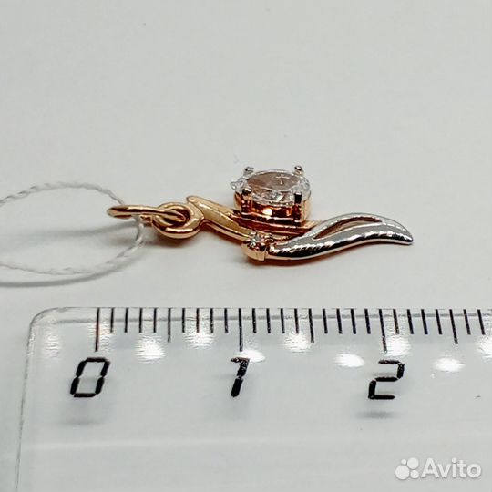 Подвеска с синтетическим камнем Золото