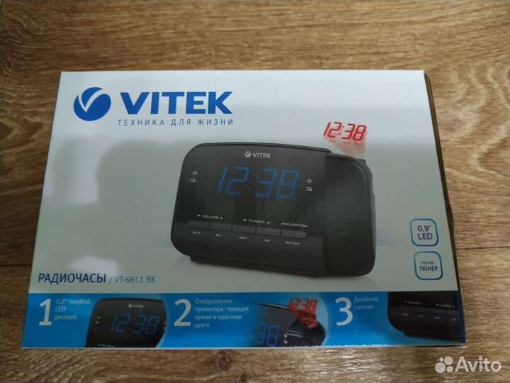 Радиочасы vitek VT-6611 Новые