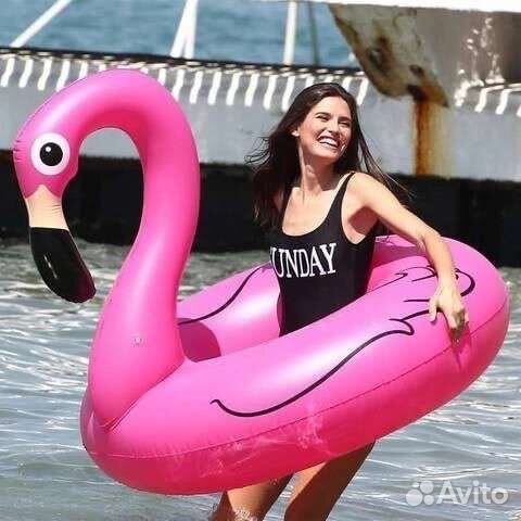 Надувной круг фламинго 90см и 120см
