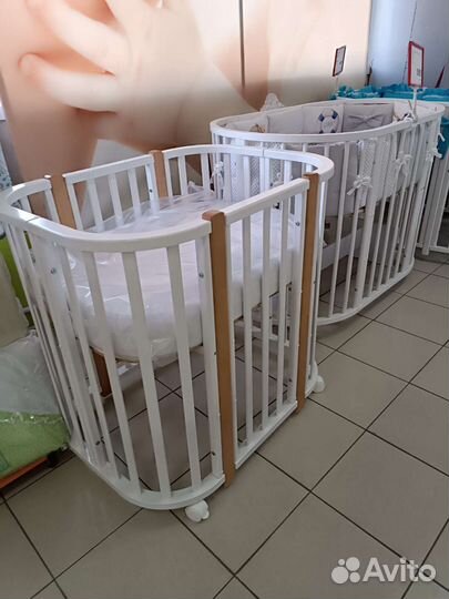 Детская кроватка овальная трансформер 5 в 1