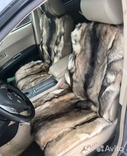 Меховые накидки волк комплект