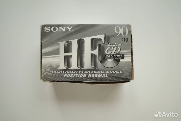 Аудиокассеты Sony HF position normal 90 новые