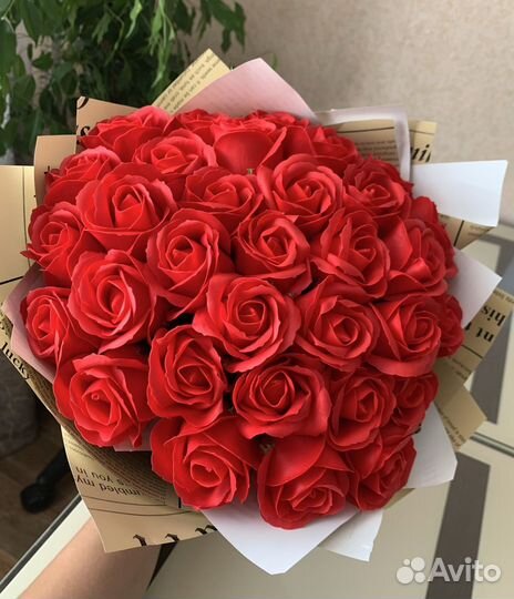 Букет из 101 мыльной розы