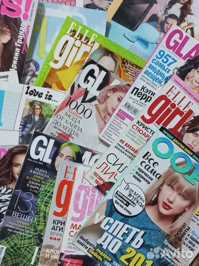 Журналы Elle girl, cosmopolitan, glamour, Elle