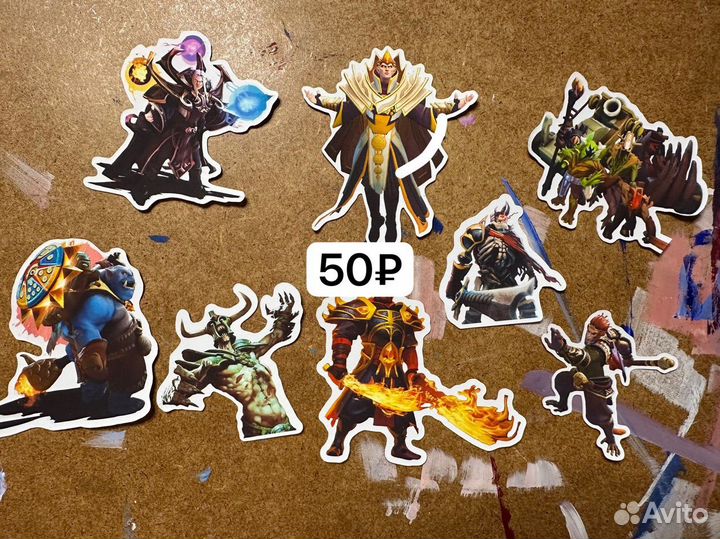 Паки наклеек много аниме майнкрафт дота2 и др