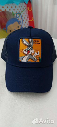 Кепка бейсболка сеткой с персонажами Дисней синяя