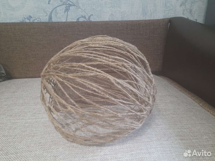 Декоративные шары из джута