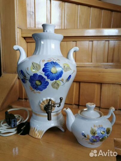 Самовар фарфоровый электрический СССР