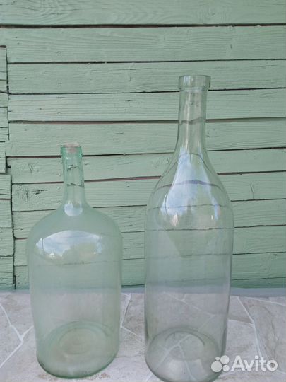 Бутыли стеклянные