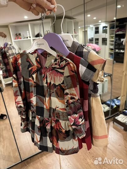 Платье burberry для девочки 86