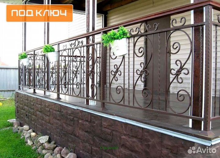 Кованые перила для балкона