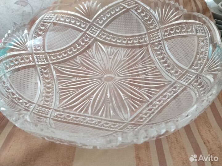 Ваза для фруктов хрусталь СССР