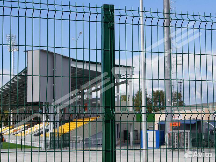 Столб для забора, 3d сетки 60х60х1,5мм, L2.7 м, Zn