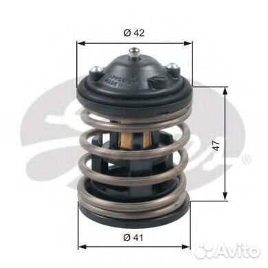 Gates TH47487G1 Термостат BMW 1F203F30E905E60F106F