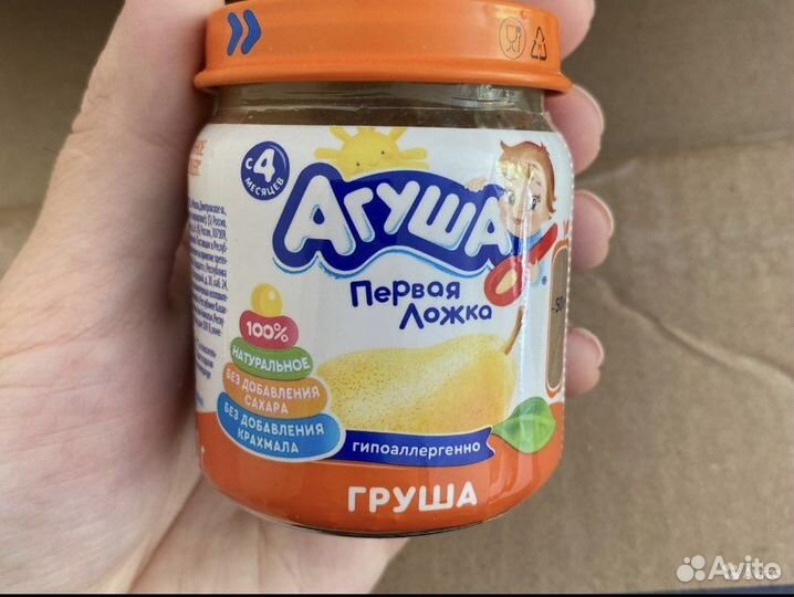 Детское фруктовое пюре агуша