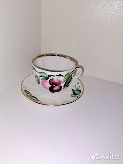 Кофейная пара из сервиза вишня лфз Григорьева