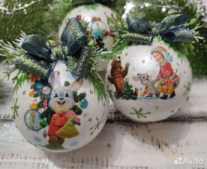Шары новогодние ручной работы