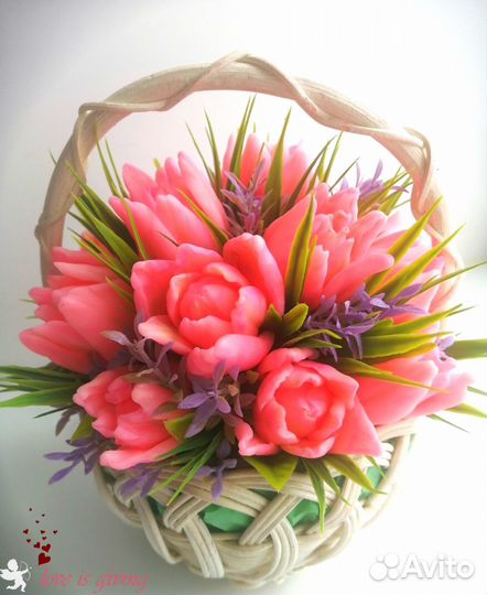 Цветы из мыла, букеты, ручная работа