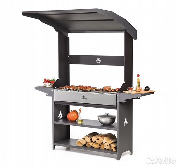 Гриль-мангал с навесом Gratar Elite Premium