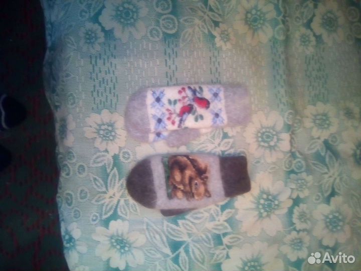 Варежки вязаные