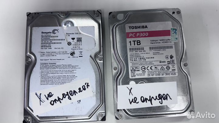 Нерабочий HDD 1 тб Seagate Toshiba не определяется