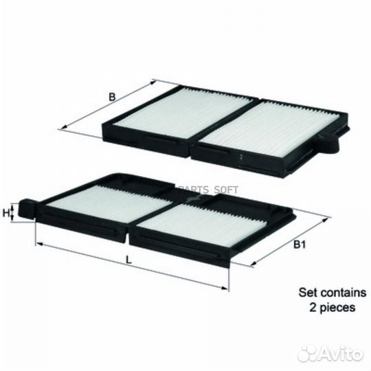 Mahle LA530/S Фильтр салона toyota avensis 97-03