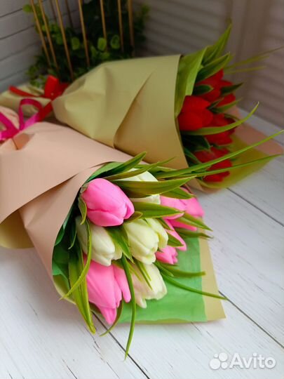 Мыло ручной работы Тюльпаны Букеты