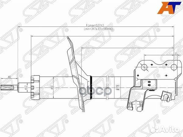 Стойка передняя nissan cefiro/maxima/tino/infin
