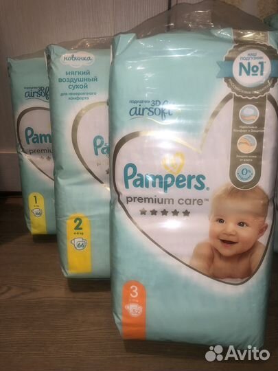 Трусики и подгузники Pampers 1,2,3,4,5,6